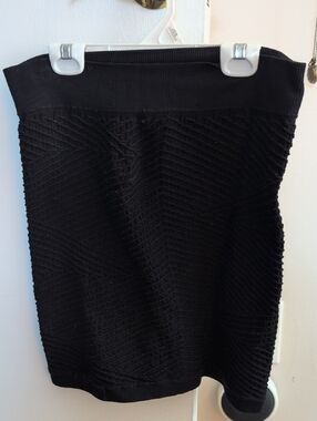 BCBG Generation Black Textured Knit Women's Bodycon skirt